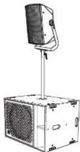 Turbosound TQ18B - Montering på stolpe - 1