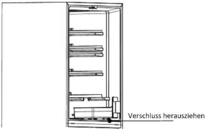 Verschluss herausziehen