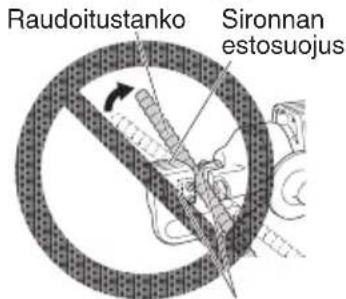 Raudoitustanko Sironnan estosuojus