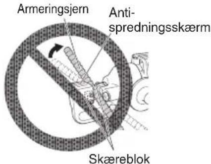 Armeringsjern Anti- spredningsskærm Skæreblok
