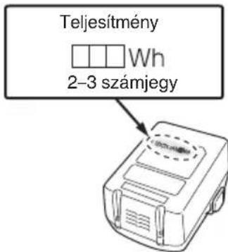 Teljesítmény Wh 2-3 számjegy