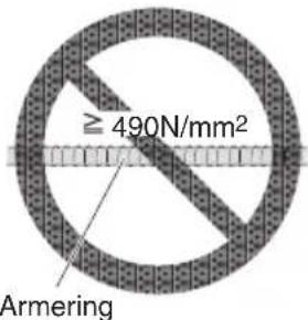 ≥ 490N/mm² Armering