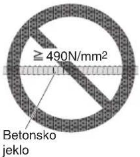 ≥ 490N/mm² Betonsko jeklo