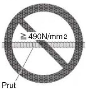 ≥ 490N/mm2 Prut