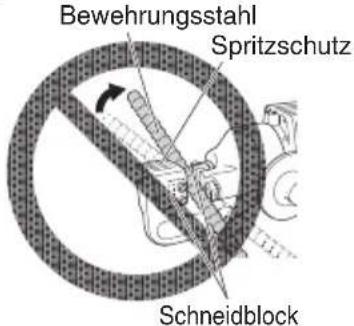 Bewehrungsstahl Spritzschutz Schneidblock