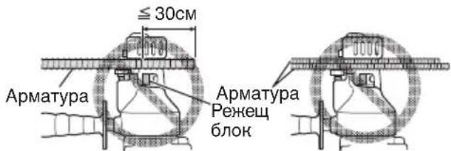 ≤ 30cm Арматура Арматура Режещ блок