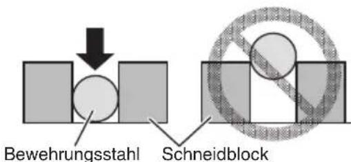 Bewehrungsstahl Schneidblock