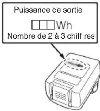 Puissance de sortie Wh Nombre de 2 à 3 chiff res