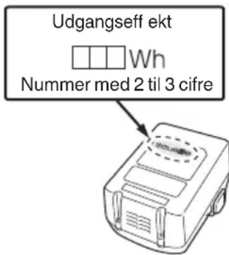 Udgangseff ekt Wh Nummer med 2 til 3 cifre