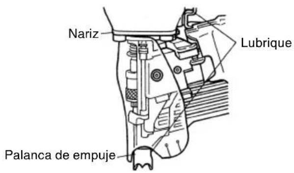 HiKOKI NV90AB - Inspeccione la palanca de empuje. - 1