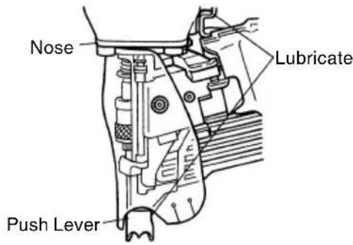 HiKOKI NV90AB - Inspecting the push lever - 1