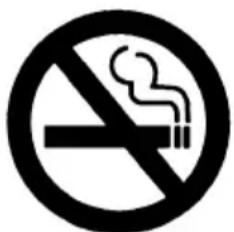 No smoking sign symbol with pictogram of cigarette