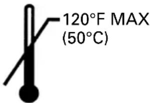 120°F MAX (50°C)