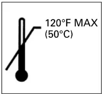 120°F MAX (50°C)