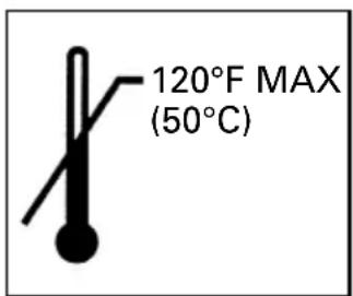120°F MAX (50°C)