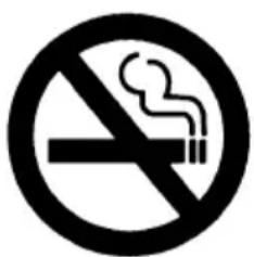 No smoking sign symbol with pictogram inside circle