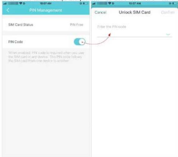 TP-LINK Deco X20-4G - Gestion des codes PIN (pour le mode routeur 3G/4G) - 3