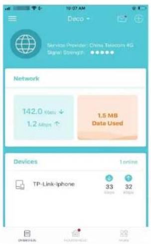 TP-LINK Deco X20-4G - Tableau de bord - 1