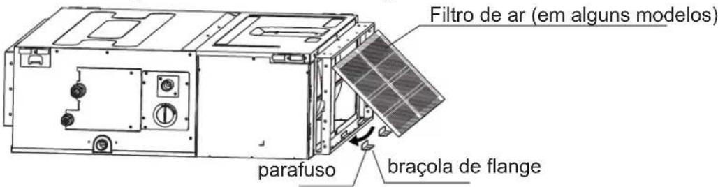 Filtro de ar (em alguns modelos) parafuso braçola de flange