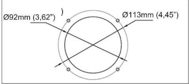 Ø92mm (3,62") Ø113mm (4,45")