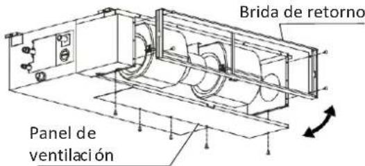 Brida de retorno Panel de ventilación