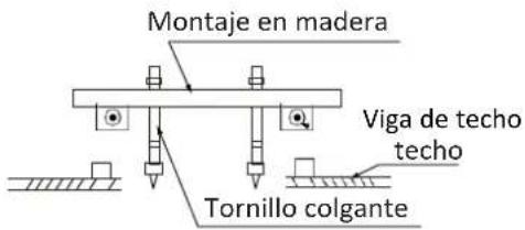 Montaje en madera Viga de techo techo Tornillo colgante