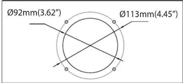 Ø92mm(3.62") Ø113mm(4.45")