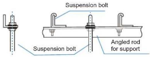Suspension bolt Suspension bolt Angled rod for support