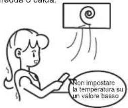 Non impostare la temperatura su un valore basso