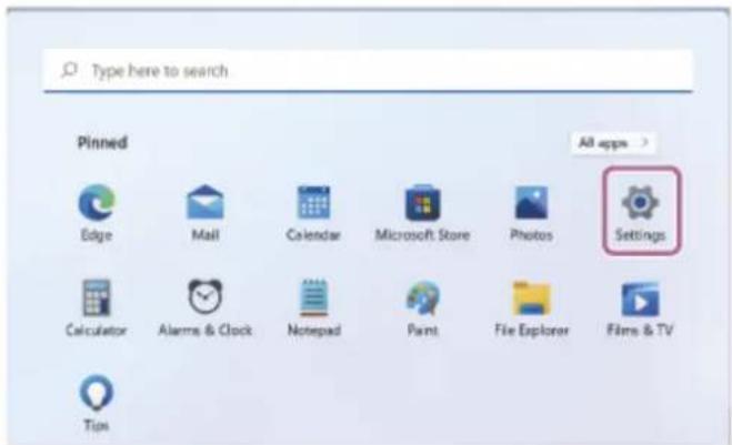 Type here to search Pinned Edge Mail Calendar Microsoft Store Photos Settings Calculator Alarms & Clock Notepad Paint File Explorer Films & TV Tips