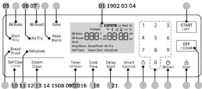 SAMSUNG NE63B8611SS - The oven control panel - 1