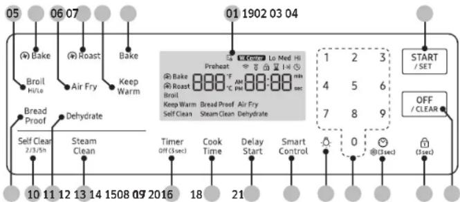 SAMSUNG NE63B8611SS - Panel de control del horno - 1
