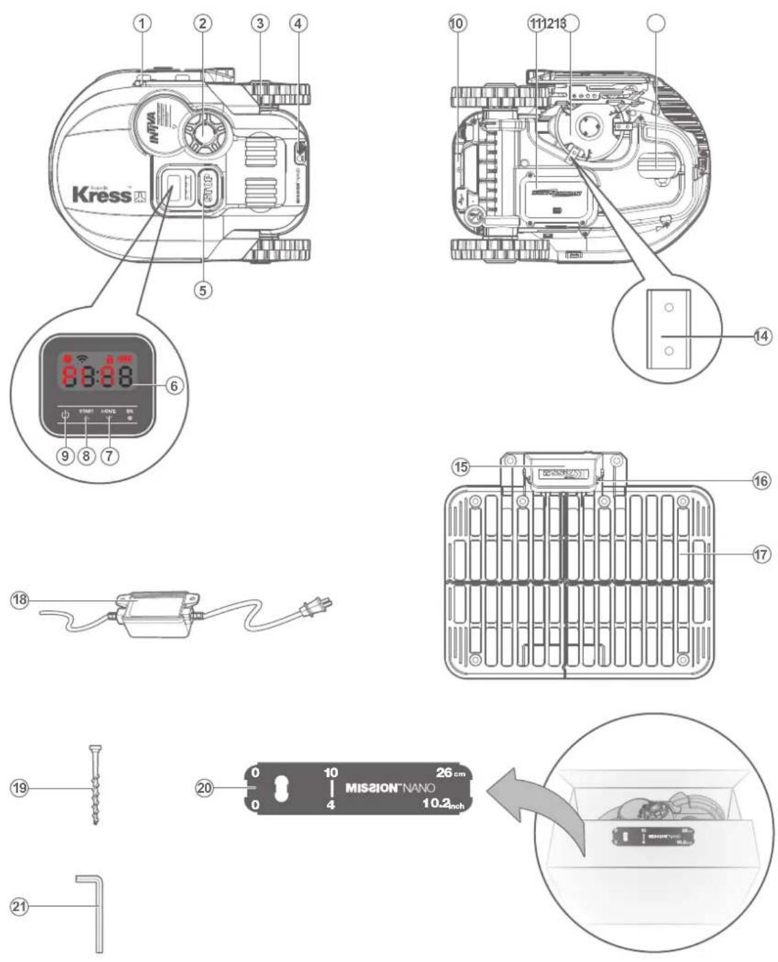 KRESS Mission Nano 600 KR101E - Component list - 1