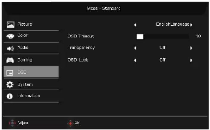 ACER KG240YE3 - OSD - 1