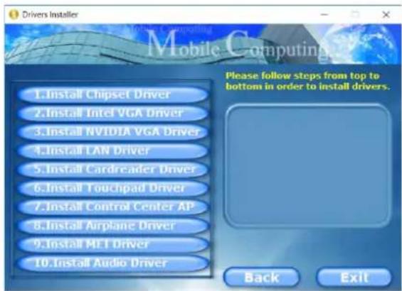 ACER TravelMate P852-QG - 使用 Drivers Installer 程式 - 1