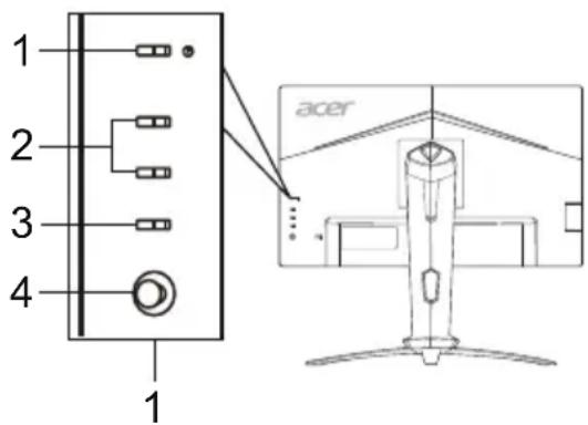 ACER XV253QX - Udvendige knapper - 2