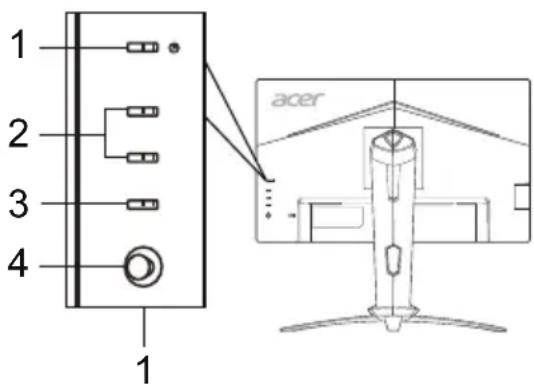 ACER XV253QX - Füüsilised nupud - 2