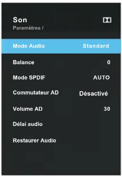 Blue 49BU800 - Configurer le menu Son - 1