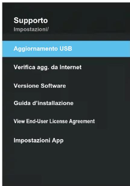 Blue 49BU800 - Configurazione del Menu di Sostegno - 1