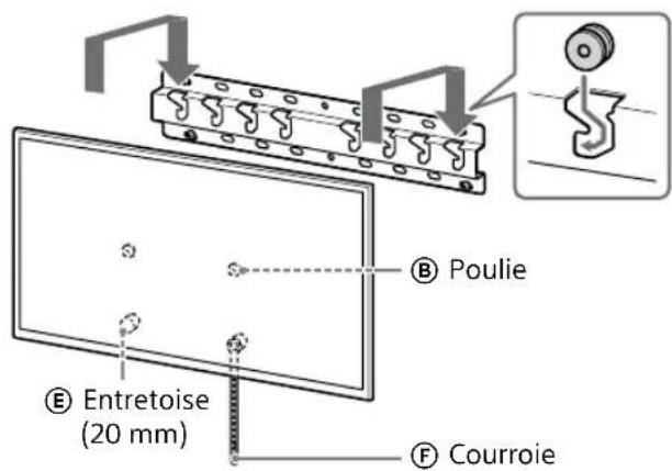 SONY KD-50X80L - Installez le téléviseur ou moniteur LCD sur la base (20) Ⓐ ou l'adaptateur de base ①. - 5