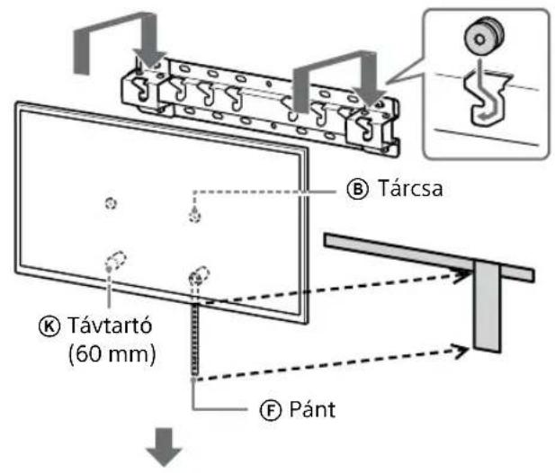 SONY KD-50X80L - Szerelje fel a TV-t vagy LCD monitort az alapra (20) Ⓐ vagy alap illesztőkeretre Ⓘ. - 2
