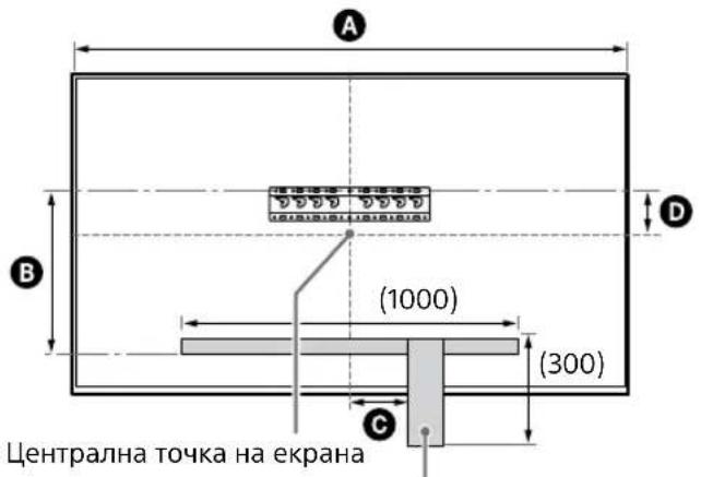 SONY KD-50X80L - Маркиране на мястото на стената, на което ще се инсталира телевизора или LCD монитора - 1