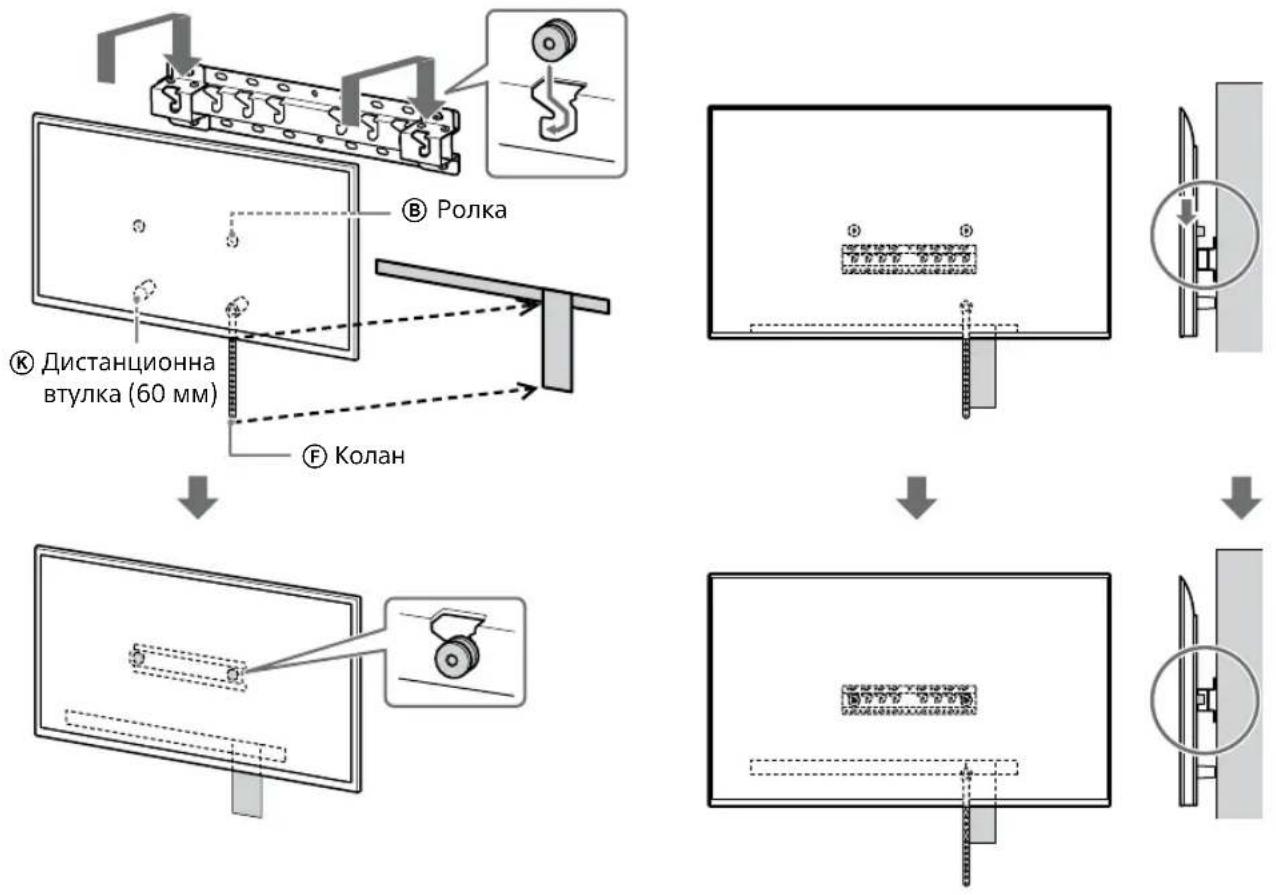 SONY KD-50X80L - Поставете телевизора или LCD монитора върху основата (20) Ⓐ или адаптера на основата ①. - 2