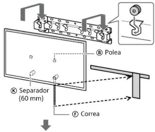 SONY KD-50X80L - Instale el televisor o monitor LCD en la base (20) Ⓐ o el adaptador de la base Ⓘ. - 2