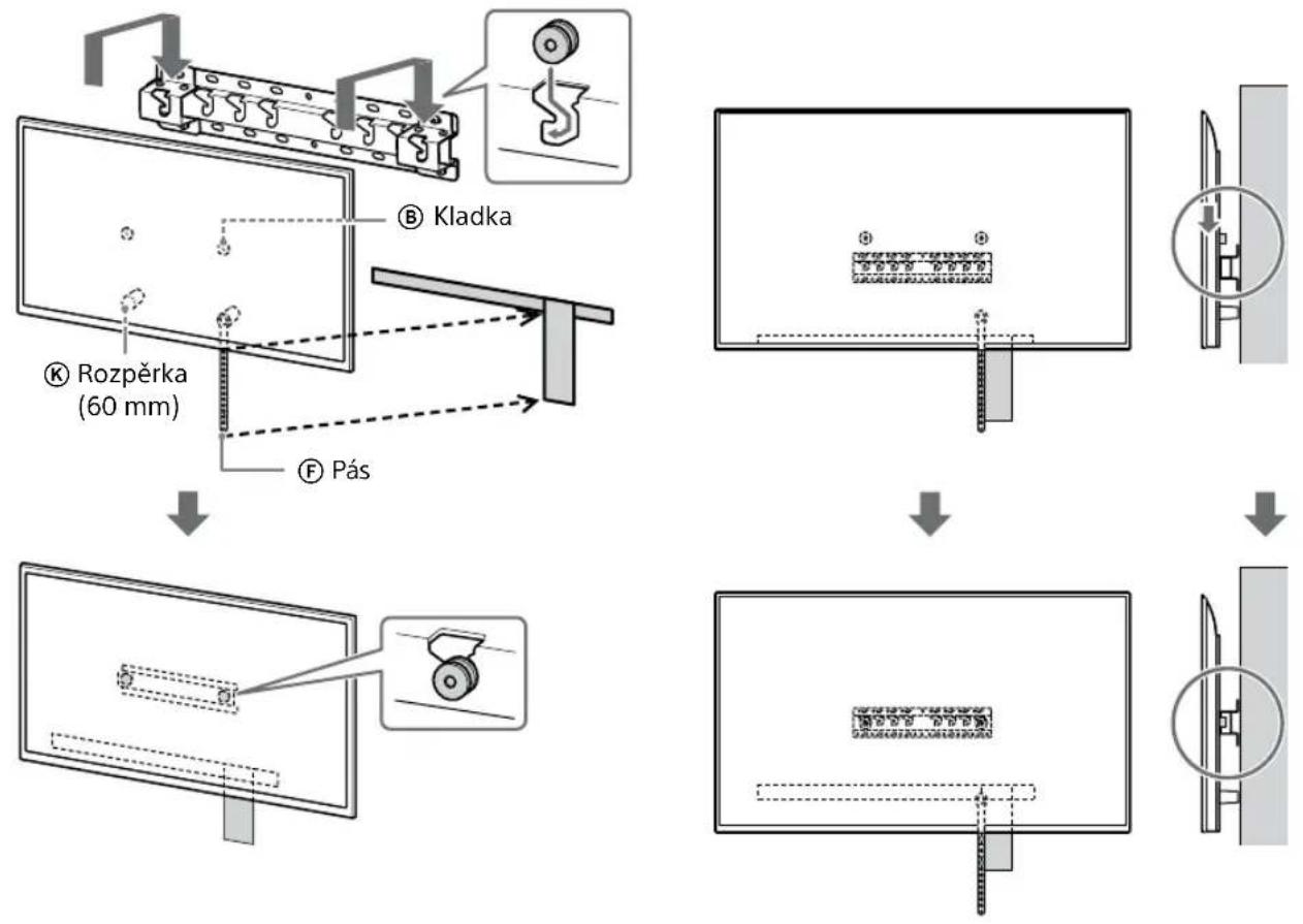 SONY KD-50X80L - Instalujte televizor nebo LCD monitor na základnu (20) Ⓐ nebo adaptér základny ①. - 2
