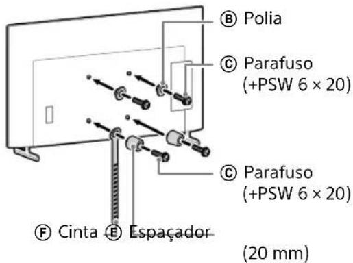 SONY KD-50X80L - Se a montagem curta (2-b) for selecionada: - 1