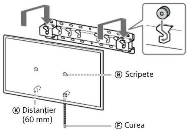 SONY KD-50X80L - Montați televizorul sau monitorul LCD pe bază (20) Ⓐ sau pe adaptorul de bază ①. - 2