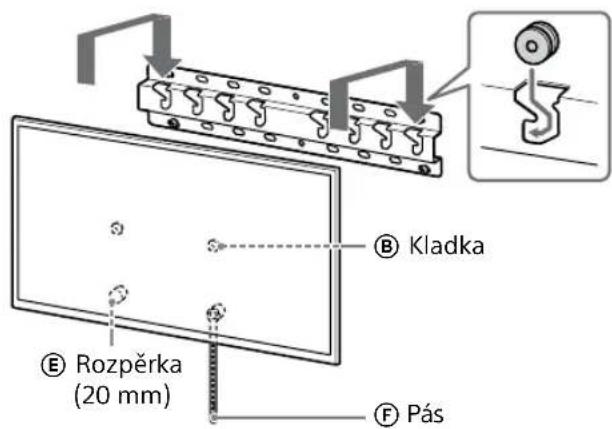 SONY KD-50X80L - Instalujte televizor nebo LCD monitor na základnu (20) Ⓐ nebo adaptér základny Ⓗ. - 5