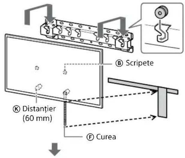 SONY KD-50X80L - Montați televizorul sau monitorul LCD pe bază (20) Ⓐ sau pe adaptorul de bază Ⓘ. - 2