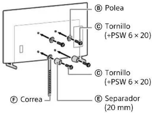 SONY KD-50X80L - Si se selecciona el montaje estrecho (2-b): - 1